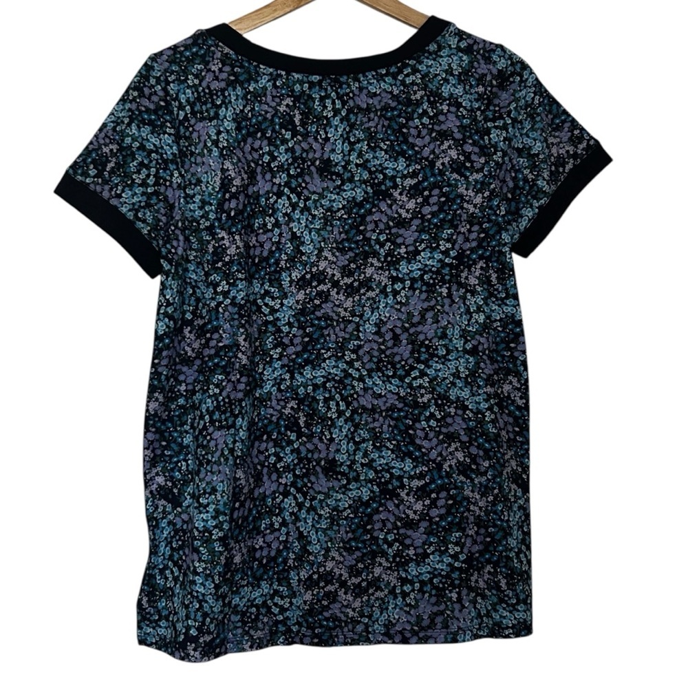 Cuddl Duds Flexwear V-Neck Top Shirt Blue Ditsy Women’s Size XS New In Package - Picture 5 of 7